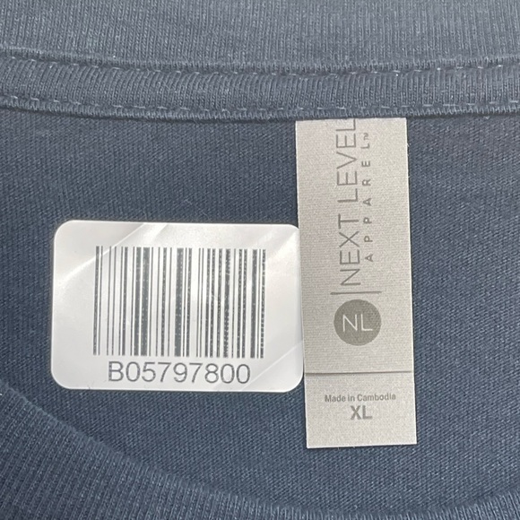 Next Level apparel ,  Men's T-shirt, Boston Terrier. Dark blue color . New - Picture 6 of 6